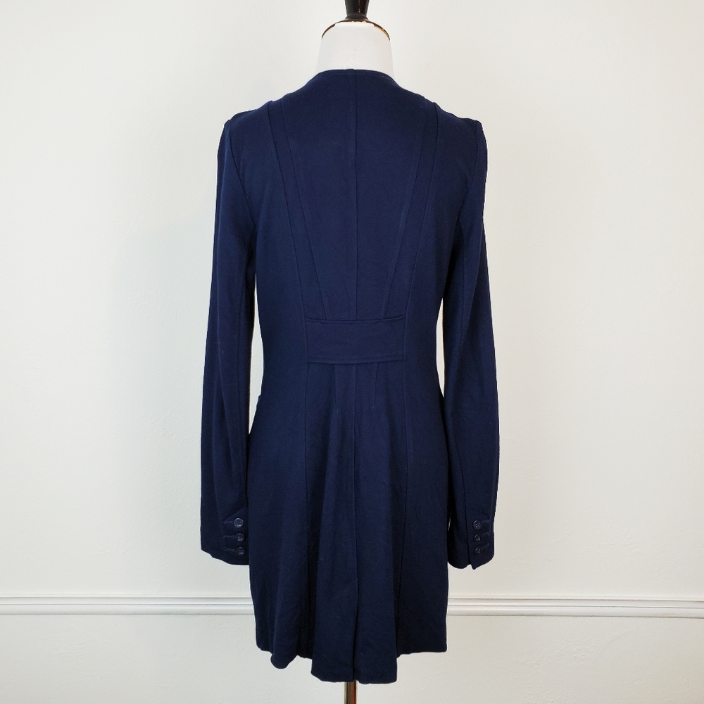CAbi Lido Jacket Coat Blazer Ponte Knit Long Navy Blue Career Office Academia - Picture 10 of 16